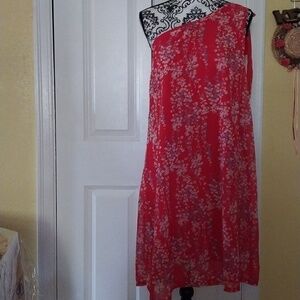 KOJOOIN Women's  Red Summer One Shoulder Babydoll Dress NWT Size S